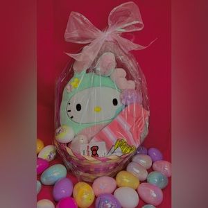 hello kitty Easter squishmallow with 5pk socks Easter basket 🐰🐣🩷